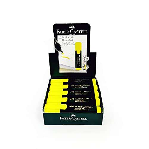 PACK DE 10! Faber-Castell 154807 - marcadores fluorescente Texliner 48, color amarillo