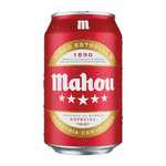 Mahou 5 Estrellas Cerveza Especial Dorada Lager Con Sabor 5 Estrellas, Pack de 28 Latas x 33 cl, 5.5% Volumen de Alcohol.