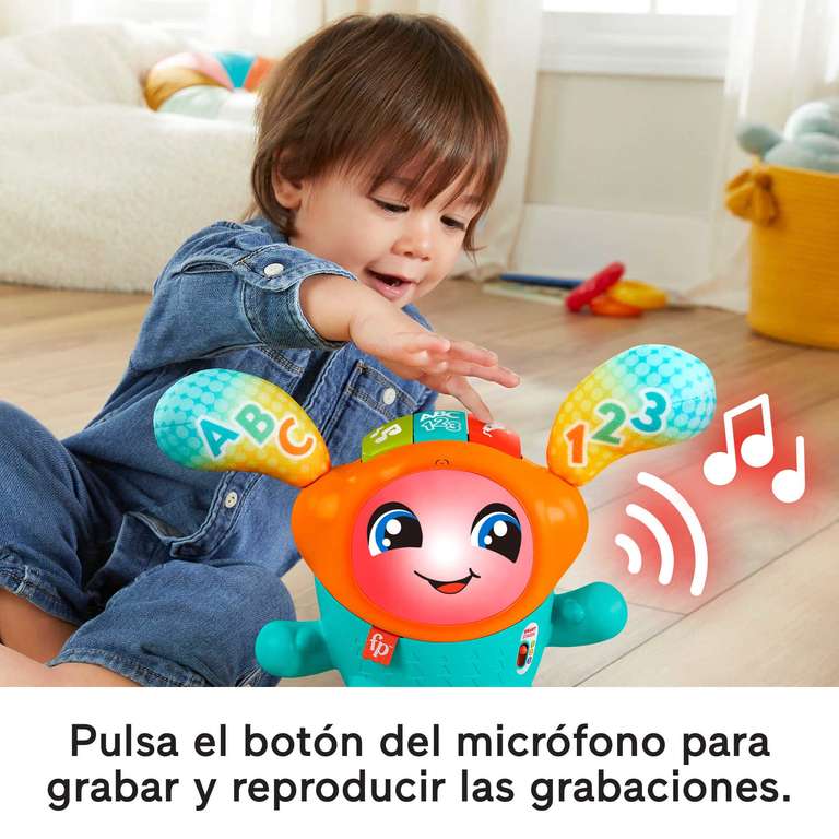 Fisher-Price Boti Robotito Saltarín, Juguete electrónico para Aprender Letras y números, Regalo para bebé +9 Meses,