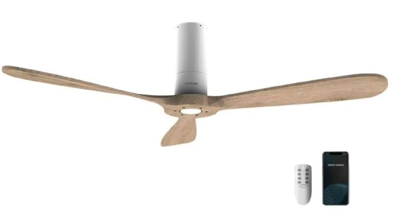 [70,99€ Primeras compras] Cecotec Ventilador de Techo con Mando a Distancia y Wifi EnergySilence Aero 5500 White Aqua Connected