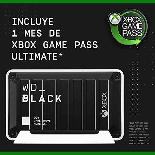 WD_BLACK D30 de 2 TB Game Drive SSD para Xbox: SSD con gran velocidad y almacenamiento