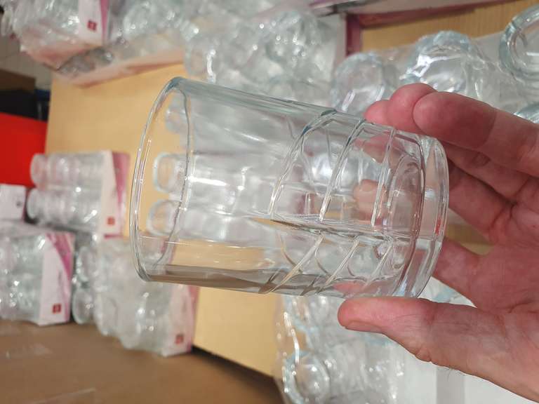 6 vasos de cristal en Carrefour de baricentro