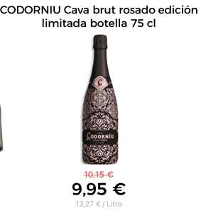 CODORNIU Cava Edición limitada Brut rosado 2x1