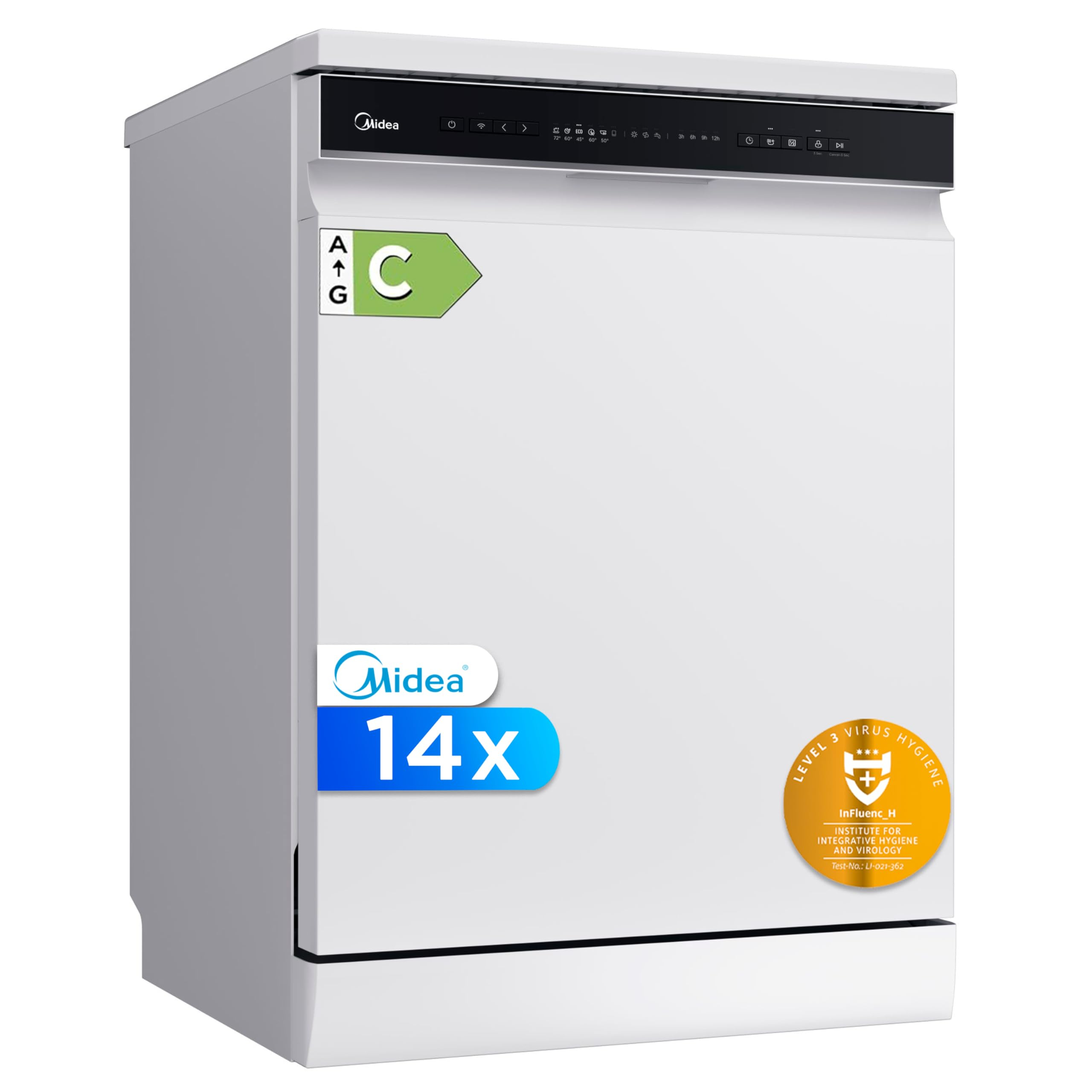 Midea Lavavajillas 60 cm+++ Blanco para 14 servicios