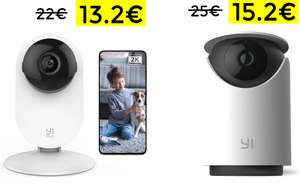 Cámara IP YI Pro 2K Alexa & Google solo 13.2€ // Yi Dome 360º inalámbrica 15.2€