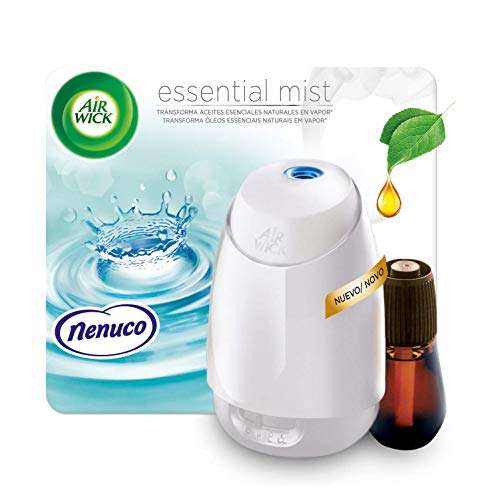 Air Wick Essential Mist - Aparato y recambio de ambientador difusor, esencia para casa con aroma a nenuco - pack de 1 aparato y 1 recambio
