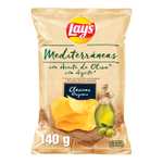 Lay's Mediterraneas, Patatas fritas con aceite de oliva, Producto de Aperitivo, bolsa individual, 140gr