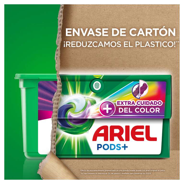 Ariel All-in-One Detergente Lavadora Líquido en Cápsulas/Pastillas, 40 Lavados, Cuidado Extra del Color y el Brillo, Limpieza Profunda