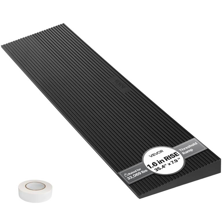 Rampa de Goma Antideslizante para Silla de Ruedas Ancho de 90cm