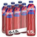 AQUARIUS Melocotón Rojo, Bebida Hidratante con Sales Minerales, Baja en Calorías - Pack 6 Botellas de 1.5L