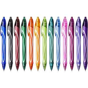 BIC Gel-ocity Quick Dry 13 Bolígrafos de Gel de punta media (0,7mm) retráctil con tinta de secado ultrarrápido