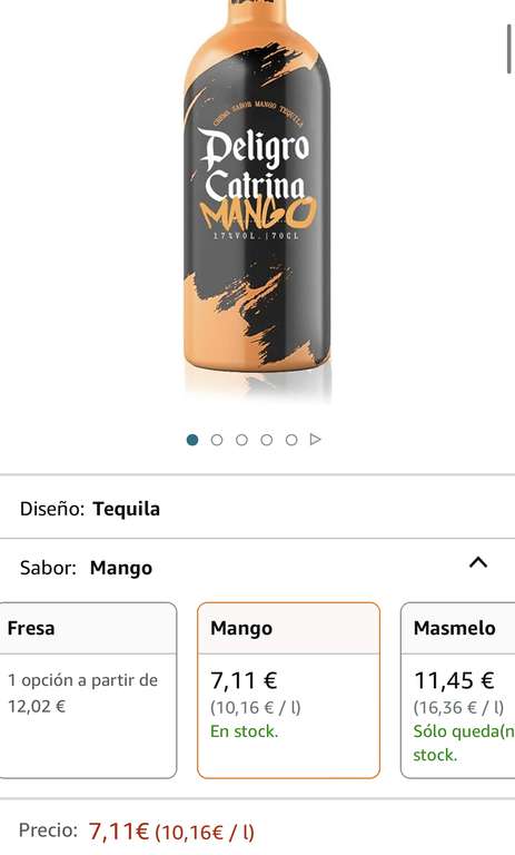 Crema Sabor Tequila Mango Peligro Catrina 15º - 700 ml