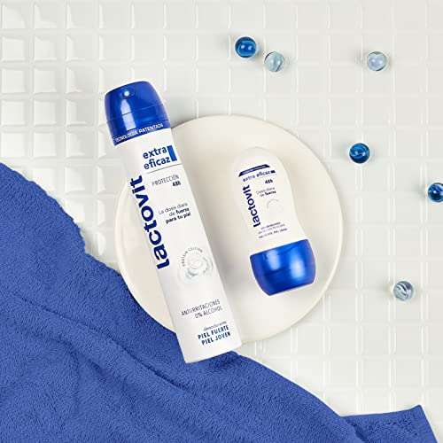 Lactovit - Desodorante Extra Eficaz con Microcápsulas Protect, 0% Alcohol, Anti-irritaciones y Eficacia 48H