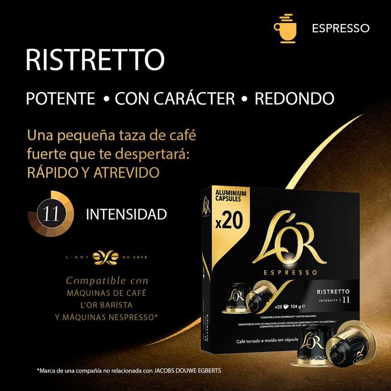 L'OR Espresso Cápsulas de Café Ristretto (200 Cápsulas)