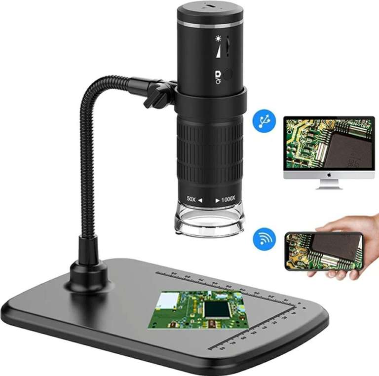 Microscopio Digital inalámbrico de mano, cámara de inspección HD con USB