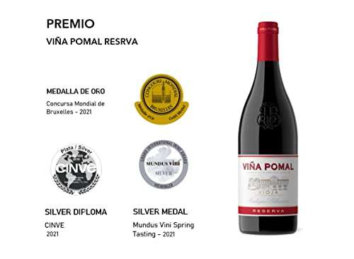 Viña Pomal Reserva - Vino tinto DO Rioja, 100% Tempranillo - Estuche regalo 2 botellas 75cl
