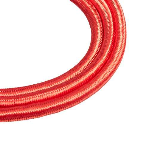 Amazon Basics - Cable HDMI trenzado de alta velocidad, rojo, de 0,9 metros