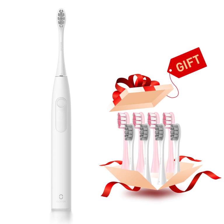 Cepillo de dientes eléctrico sónico Oclean Z1 + 8 Recambios + 2 Hilo Dental