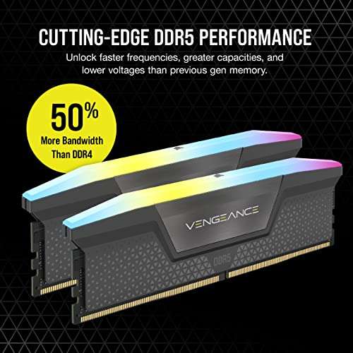 Corsair Vengeance RGB DDR5 32GB (2x16GB) 5600MHz C36 Optimizada para AMD