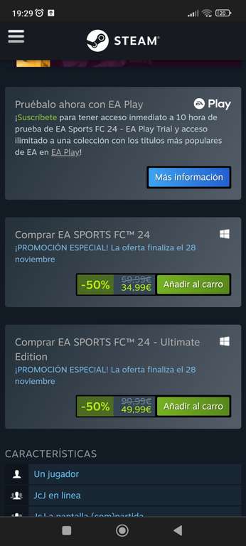 EA Sports FC 24 en Steam