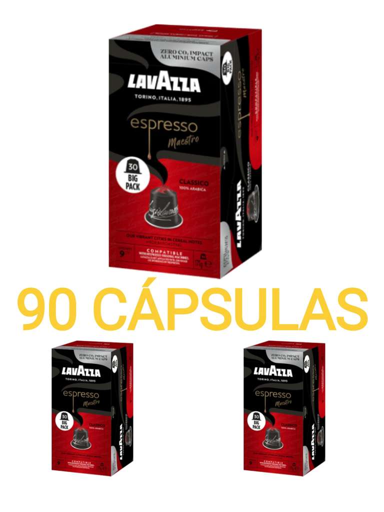 Cápsula Lavazza Espresso Maestro Clásico para cafeteras Nespresso/ Caja de  30