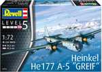 Maqueta Revell 03913 del bombardero alemán Heinkel He177 A-5 "Greif" en escala 1:72 de nivel 5 de dificultad