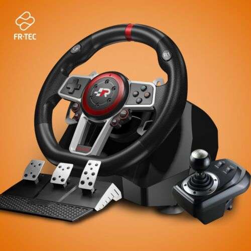 volante + pedales FRTEC Suzuka Elite Next con vibracion PS3 PS4 PC XBOX SWITCH REACO