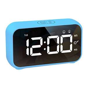 Reloj Despertador Digital, con Temporizador de Siesta, 4 Brillo, 8 Volumen Ajustable - LATEC