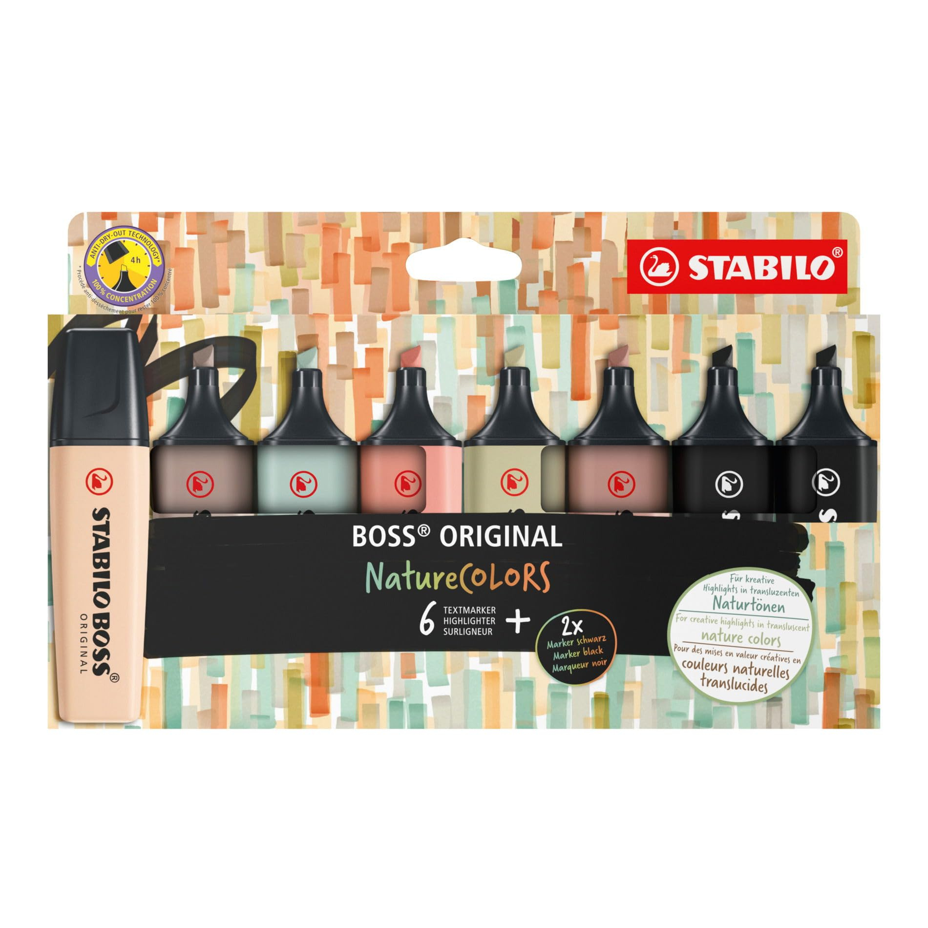 STABILO - marcador - BOSS ORIGINAL NatureCOLORS pack de 8