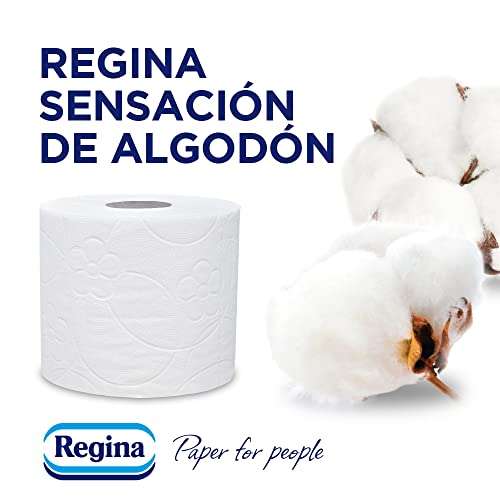Regina Papel Higiénico Sensación | 6 Rollos | 173 Hojas de 3 Capas | Con Loción de Extracto de Flor de Algodón