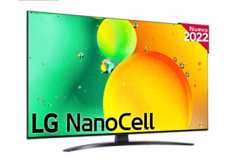 TV LED 50" - LG 50NANO766QA, UHD 4K, Procesador α5 Gen5 AI Processor 4K, Smart TV, DVB-T2 (H.265),