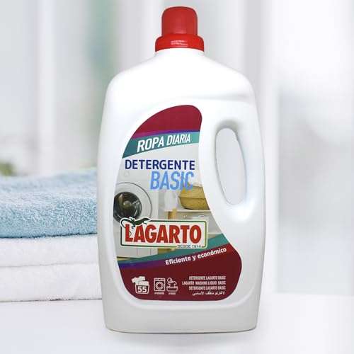 Caja 4 unidades Lagarto Detergente Liquido Basic (4 x 55 Lavados). 3'57€/ud