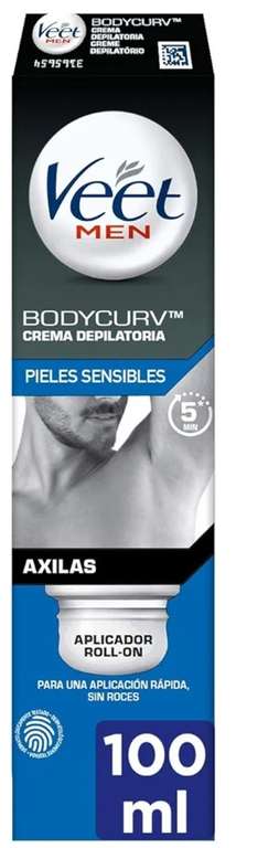 Veet Men Crema Depilatoria Roll-On Axilas para pieles normales 100 Ml