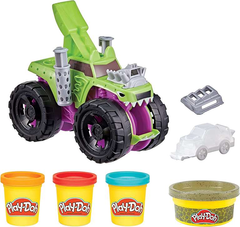 Play-Doh Wheels Chompin' Monster Truck Juguete con Accesorio para Coche y 4 Colores