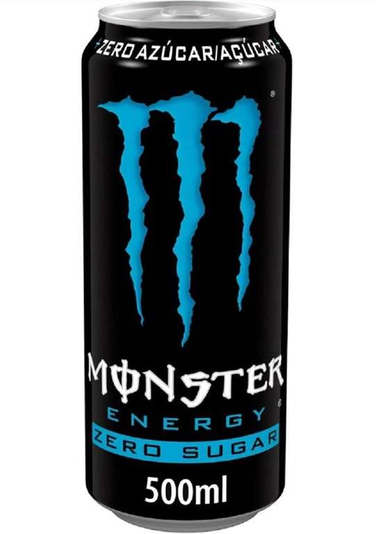 3 latas Monster Energy Zero Sugar - Bebida energética sin azúcar - lata de 500 ml