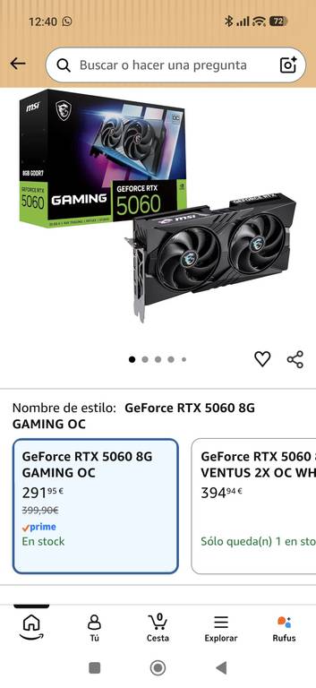 MSI GeForce RTX 5060 8G Gaming OC