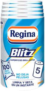 Regina Blitz Papel de Cocina | 5 Rollos (1,59€/rollo con compra recurrente + cupón del 10% de descuento)