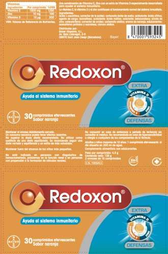 Redoxon Extra Defensas Ayuda al Sistema Inmunitario, Sabor Naranja, 30 Comprimidos
