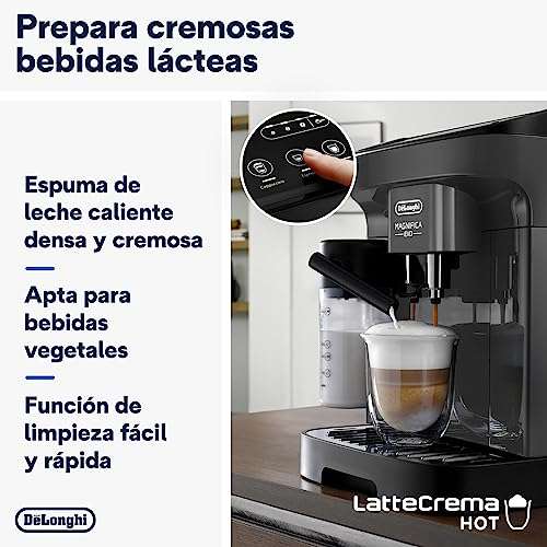 Cafetera superautomática De'Longhi Magnífica Start ECAM220.30.SB , Molinillo  integrado, Con vaporizador, 5 recetas, Plata