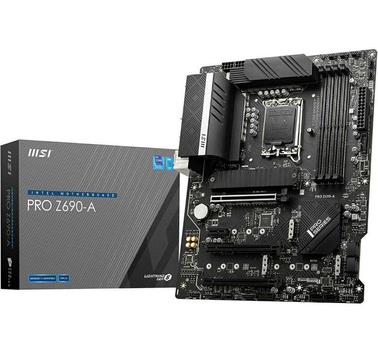 MSI Pro Z690-A Placa Base ATX - Intel Core 12th, LGA 1700-14, DDR5 6400MHz/OC, 1 x PCIe 5.0 x16, 3 x M.2