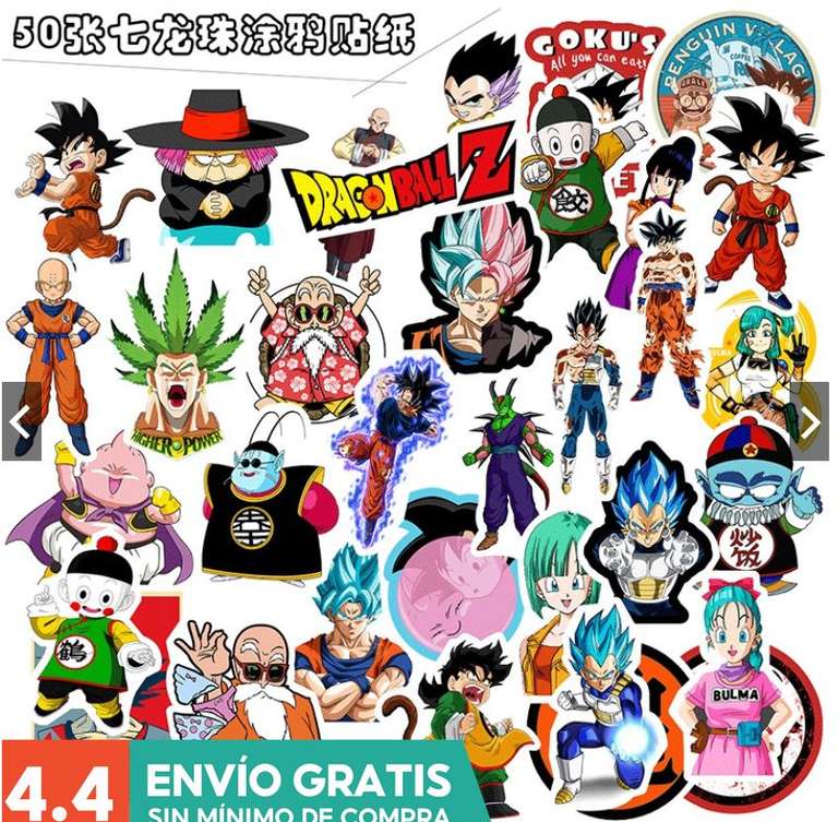 50 pegatinas serie Dragon Ball por solo 1€