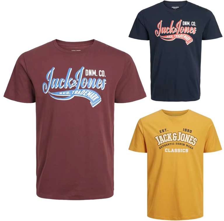3x Camisetas Jack & Jones - Varios Modelos [TALLAS S A XXL] [5,75€ C/UD]