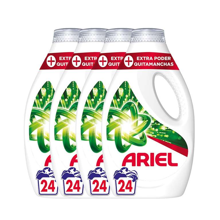 Ariel Detergente Líquido Quitamanchas 96 Lavados: Esta botella de Ariel Detergente Líquido Quitamanchas te garantiza hasta 96 lavados