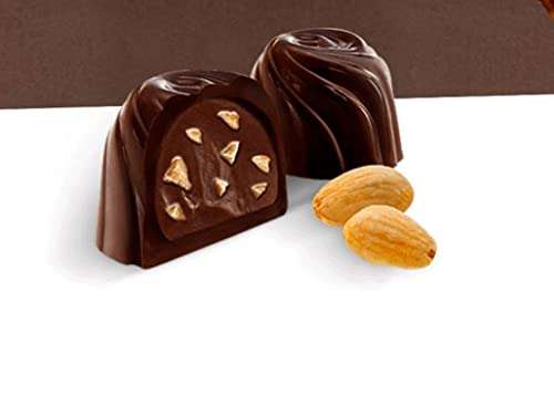 Valor - Chocolatíssimo Puro. Bombones de chocolate puro con praliné de avellana y trozos de almendra. Intenso Sabor y Aroma - 250 Gramos