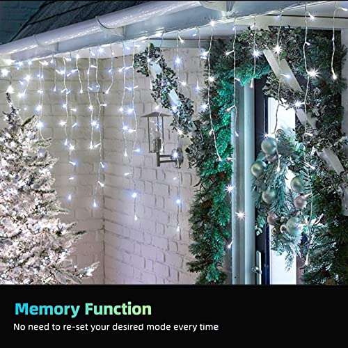 5 Metros de cortina de luces efectivo cascada exterior para navidad