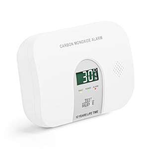 Meross, Detector/Alarma de Monóxido de Carbono(CO) con Pantalla Digital LCD, 2 Pilas AA (Incluidas)