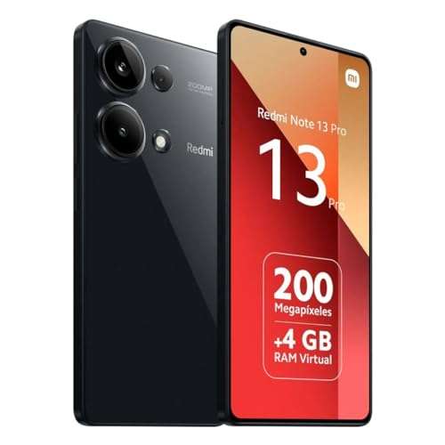 Xiaomi Redmi Note 13 Pro-Smartphone 8GB RAM 256GB ROM, Pantalla AMOLED 6.67",Negro [Global Version]