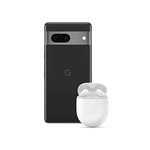 Google Pixel 7: Smartphone 5G Android Libre con Objetivo Gran Angular y batería de 24 Horas n, 128GB, Obsidiana (Negro) + Buds A Blanco