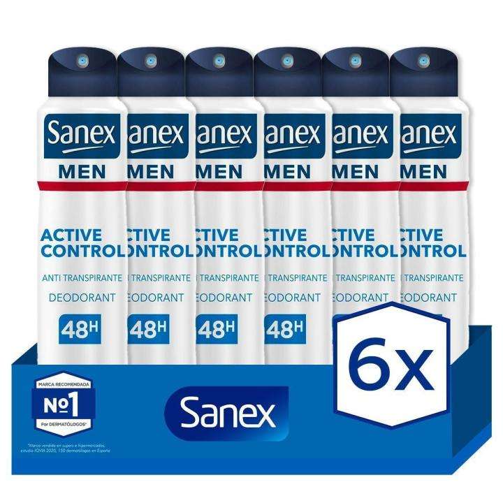 Sanex Desodorante spray, Men Active Control Pack 6