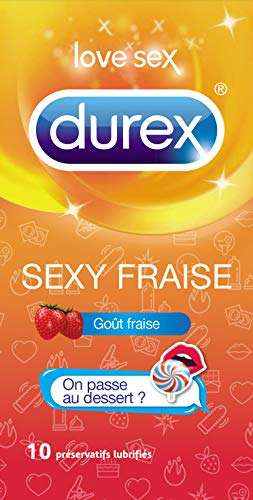 10 preservativos sabor fresa Durex